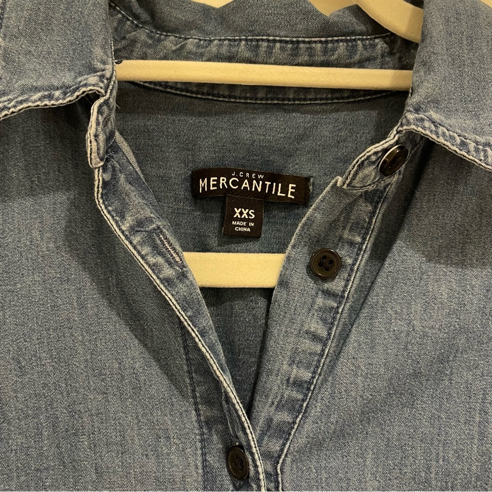J. Crew Denim Shirt Dress (XXS) - Picture 6 of 7